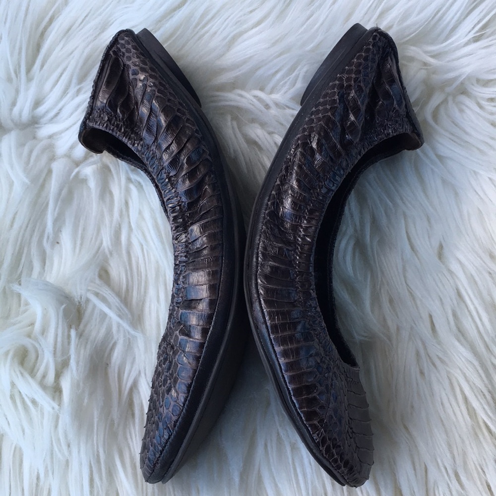 Tory Burch “Eddie” Pythons Snake Ballet Flats - image 7